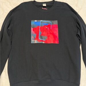 Uniqlo x KAWS Andy Warhol Black Crewneck with Red Graphic XL Sweater - Mens